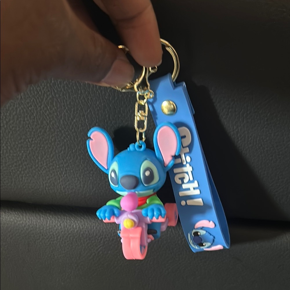 Stitch Keychain with Blue Strap